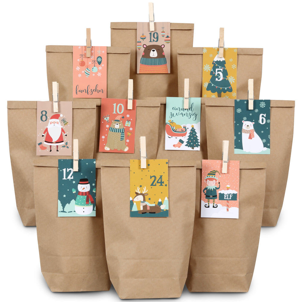 Adventskalender Kraftpapier