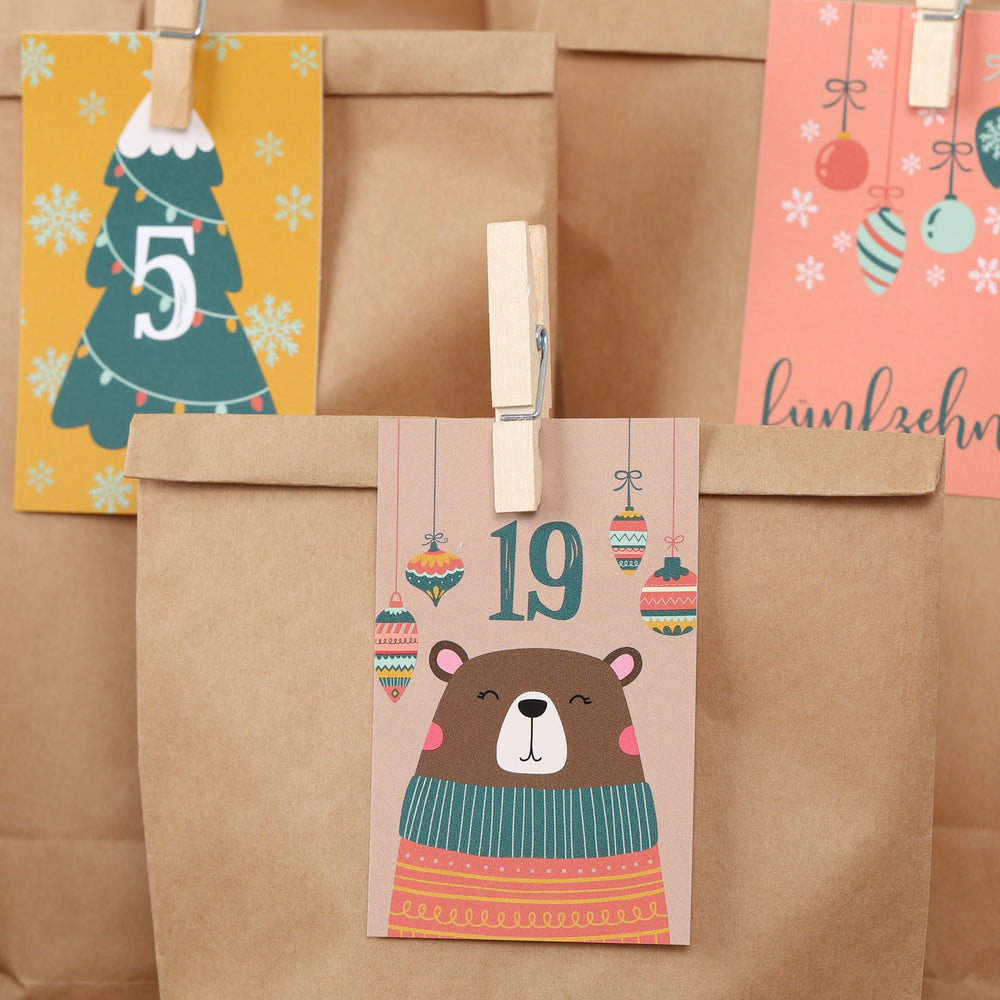 Adventskalender Kraftpapier  – Bild 1