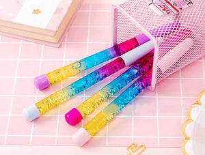 Stift mit Wasser und Pailletten