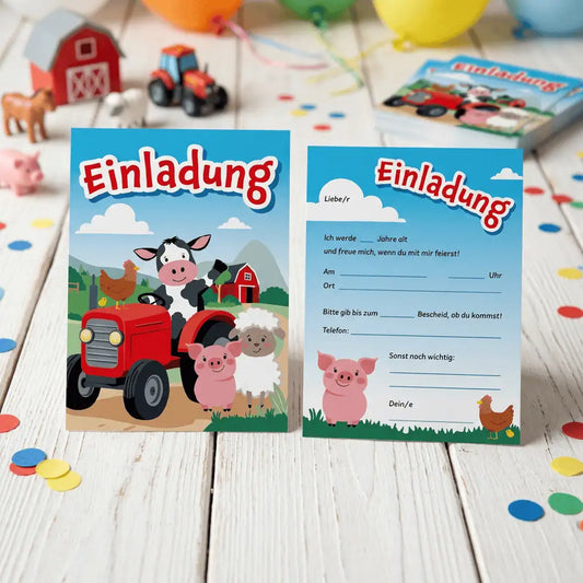 Bauernhof-Einladungskarte