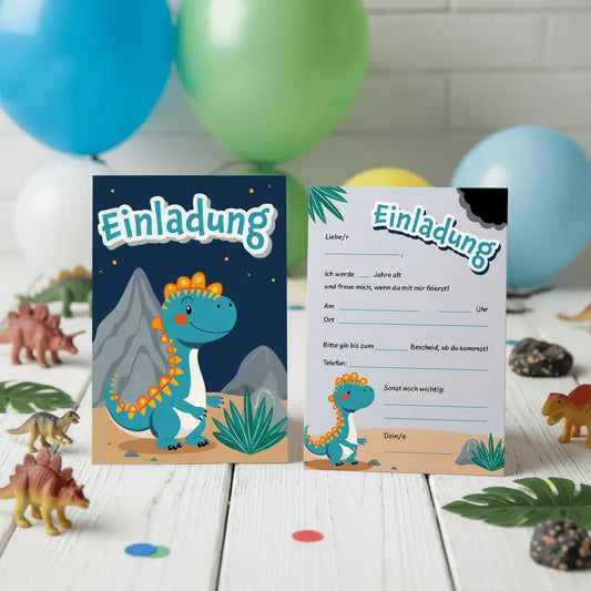 Dino-Einladungskarte