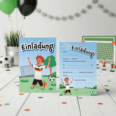 Fußball-Einladungskarte