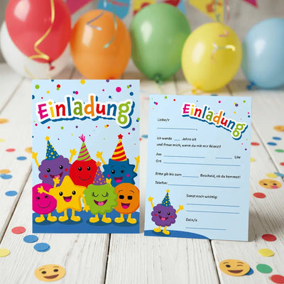 Kunterbunt-Einladungskarte