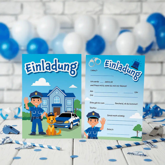 Polizei-Einladungskarte